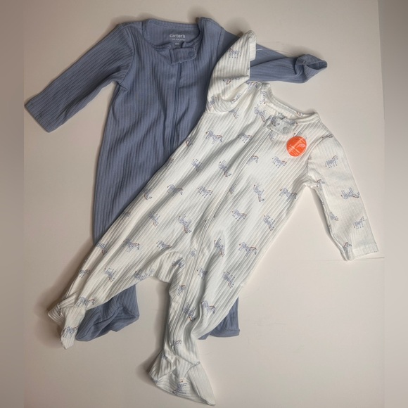 Carter's Lot 2 Sleep N Play Zip Up Sleepers 6 Months 12.5-17lb NEW - Picture 6 of 7